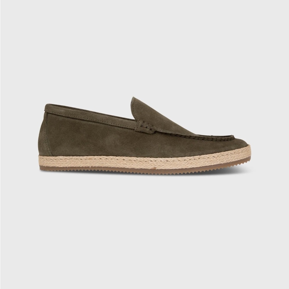 Sid & Ann Mashburn Suede Slip-On Espadrille Moccasin In Sage